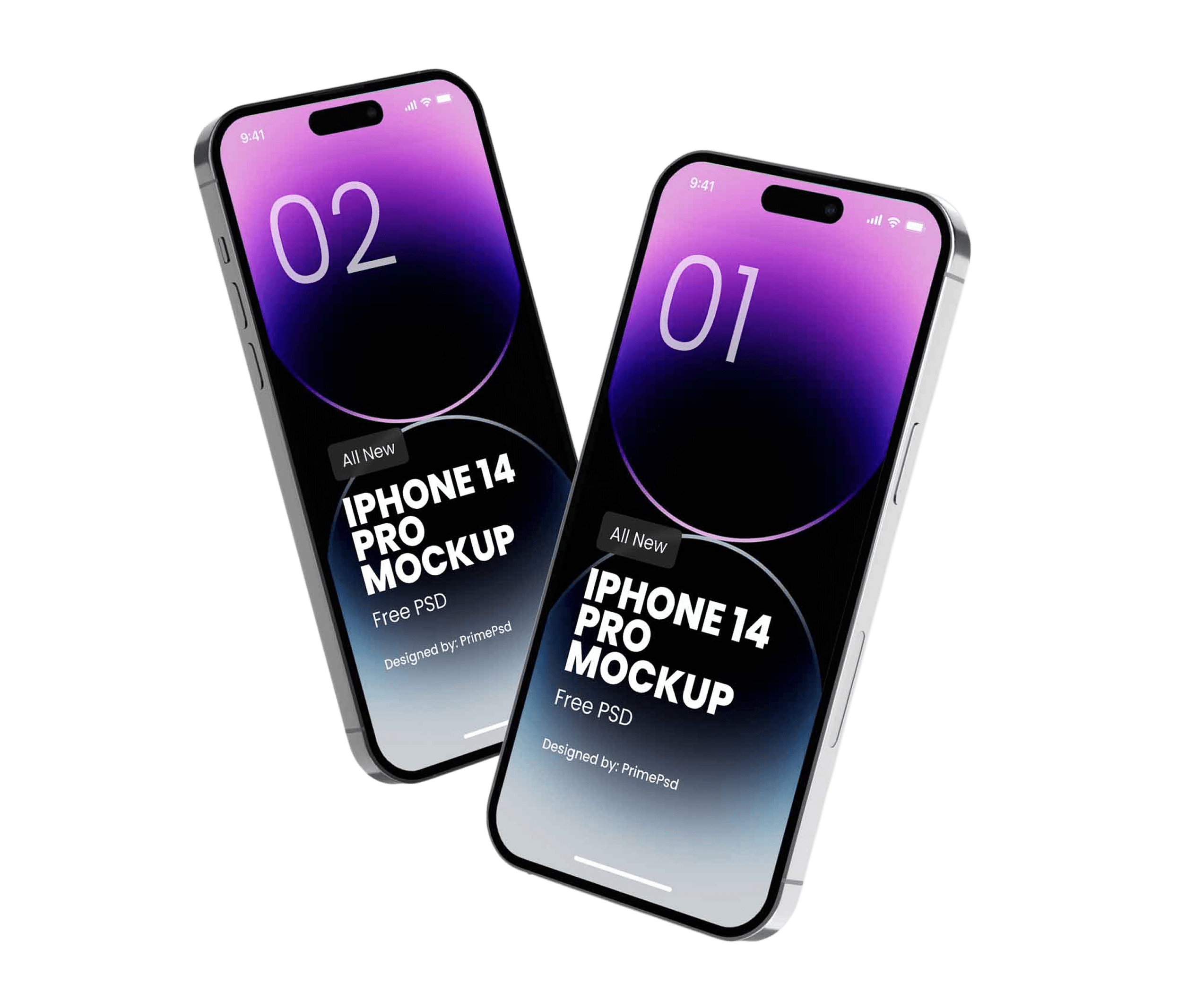 Two phones showing our work